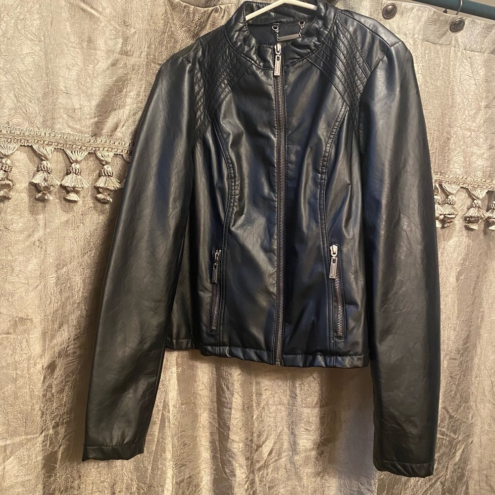 Faux leather jacket